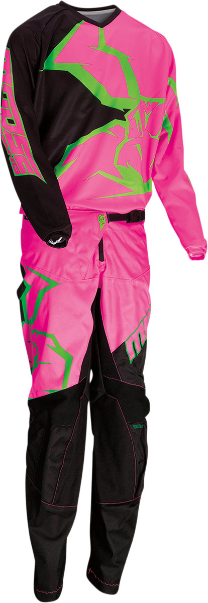 MOOSE RACING Youth Qualifier Pants - Black/Pink/Green - 26 2903-1987