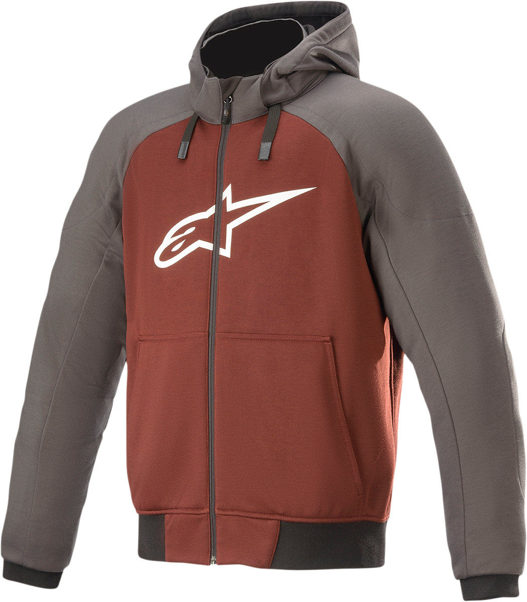 ALPINESTARS Chrome Hoodie - Gray/Burnt Orange - Medium 4200918-9134-M