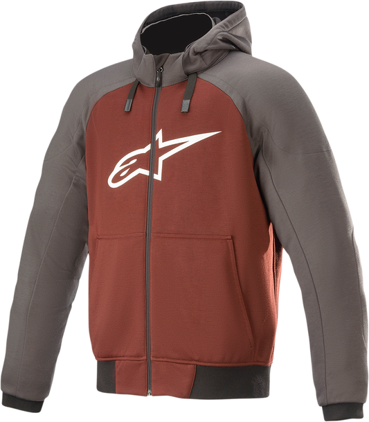 ALPINESTARS Chrome Hoodie - Gray/Burnt Orange - Medium 4200918-9134-M