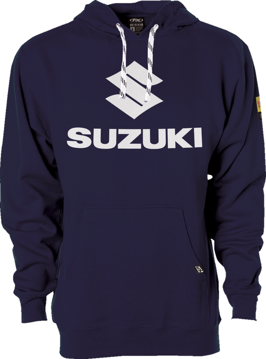 FACTORY EFFEX Suzuki Sudadera con capucha vertical - Azul marino - 2XL 26-88408 