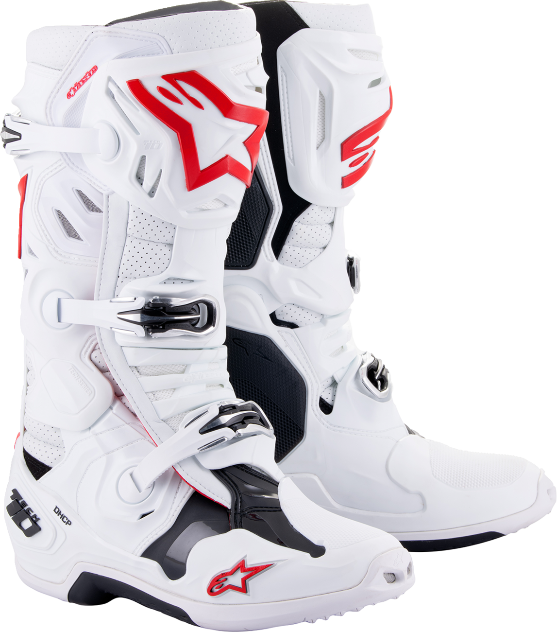 ALPINESTARS Tech 10 Supervented Boots - White/Red - US 9 2010520-2230-9