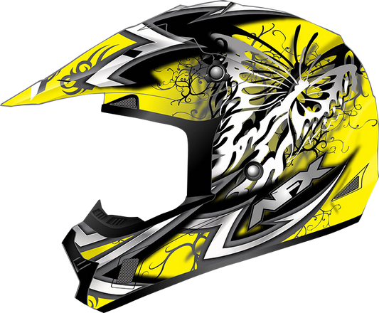 AFX FX-17 Helmet - Butterfly - Matte Yellow - Large 0110-7134
