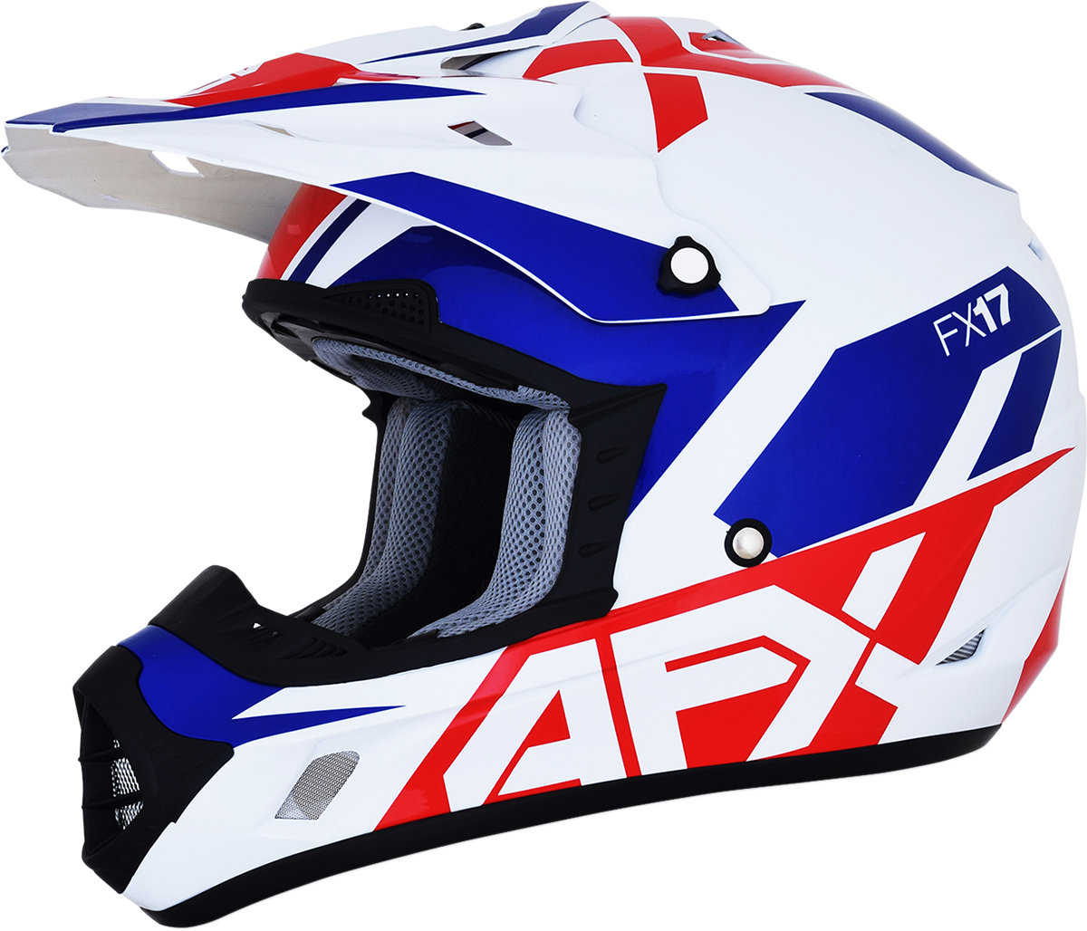 AFX FX-17 Helmet - Aced - Red/White/Blue - Large 0110-6481