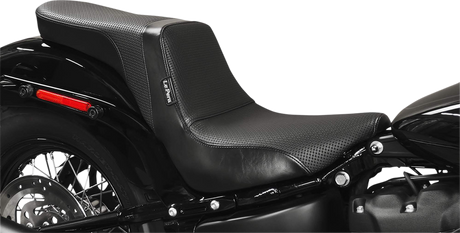 LE PERA Daytona 2-Up Seat - Without Backrest - Basketweave - Black - Softail LYX-543BW