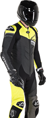 Traje de cuero de 1 pieza ALPINESTARS GP Plus Venom - Negro/Amarillo fluorescente/Gris - US 48 / EU 58 3150818-1511-58 
