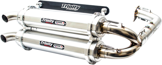 TRINITY RACING Stage 5 Dual Exhaust - Aluminum TR-4153D