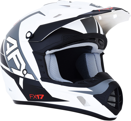 AFX FX-17 Helmet - Aced - Matte White/White - Small 0110-6494