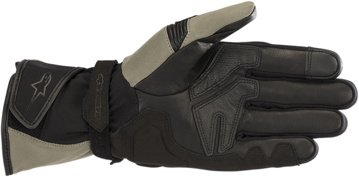 Guantes ALPINESTARS Andes Touring Outdry - Verde militar/Negro - Pequeños 3527518-6080-S 