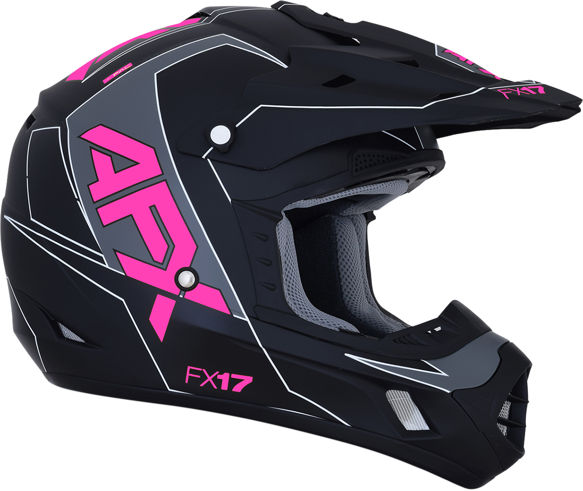 AFX FX-17 Helmet - Aced - Matte Black/Pink - Medium 0110-6511