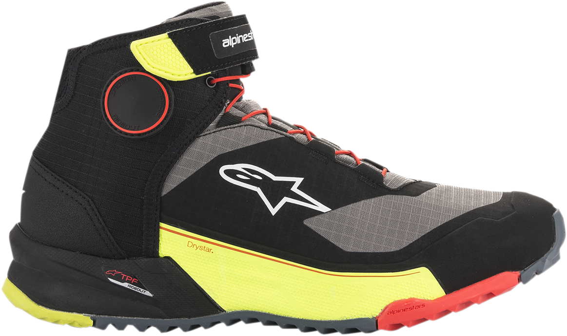 ALPINESTARS CR-X Drystar® Shoes - Black/Red/Yellow Fluorescent - US 9.5 261182015390