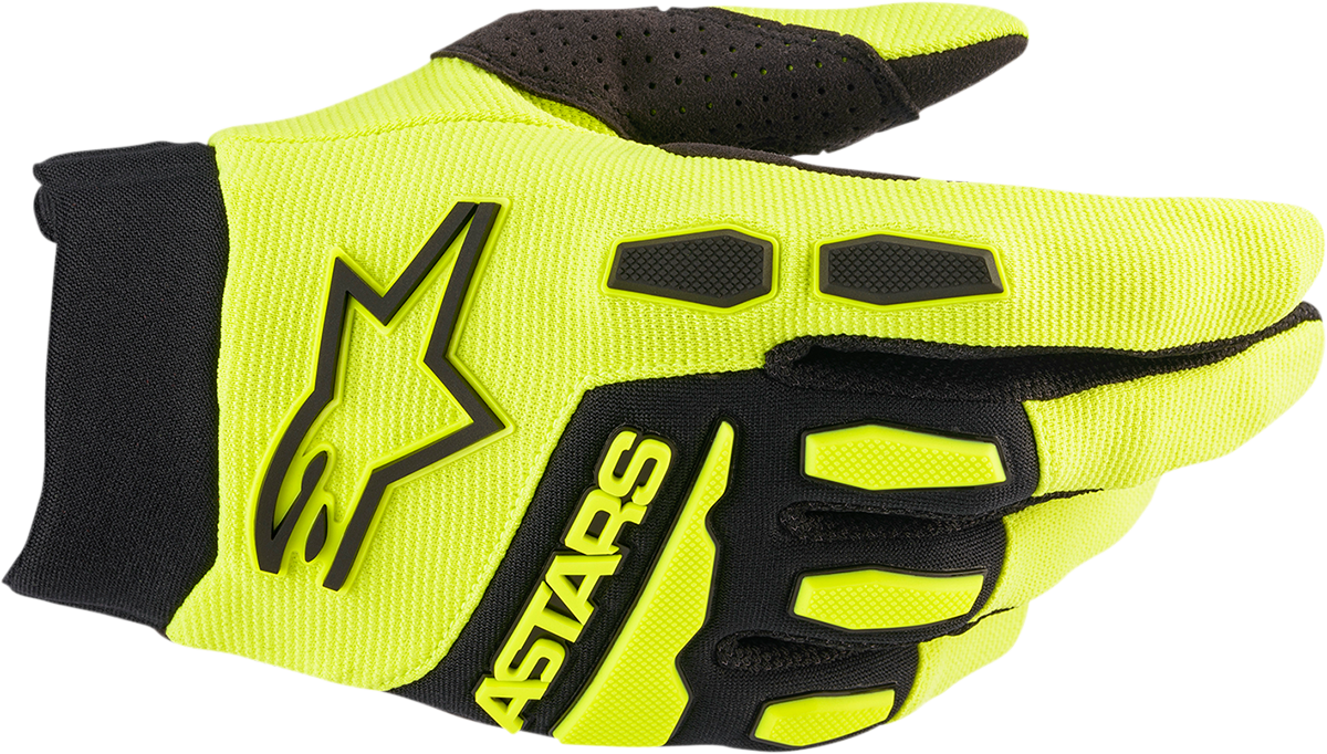 Guantes ALPINESTARS Full Bore - Amarillo fluo/Negro - Pequeños 3563622-551-S 