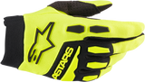 Guantes ALPINESTARS Full Bore - Amarillo fluo/Negro - Grande 3563622-551-L 