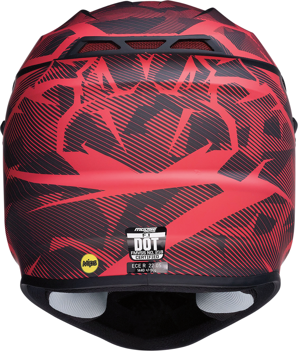 MOOSE RACING F.I. Helmet - Agroid Camo - MIPS® - Red/Black - Large 0110-7762