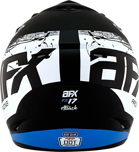AFX FX-17Y Helmet - Attack - Matte Black/Blue - Small 0111-1408