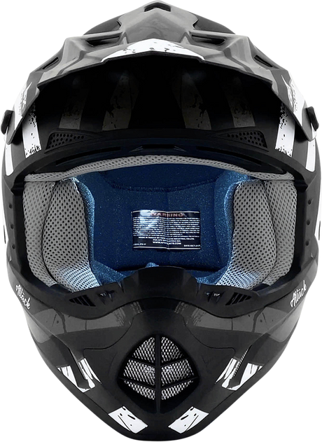 AFX FX-17 Helmet - Attack - Matte Black/Silver - XL 0110-7146