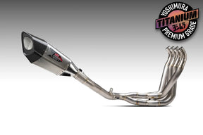 Yoshimura GSX-R1000/R 17-22 RACE R-11SQ TITANIUM FULL EXHAUST, W/ TITANIUM MUFFLER 150-50A-A18G1