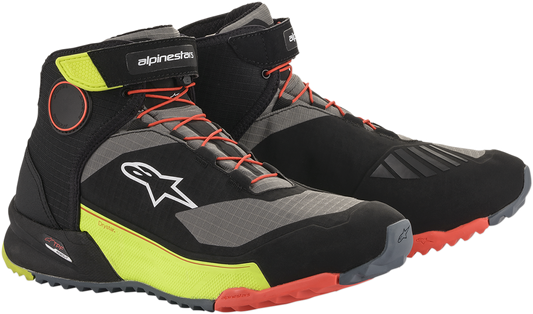 Zapatos ALPINESTARS CR-X Drystar - Negro/Rojo/Amarillo Fluorescente - US 10.5 2611820153811