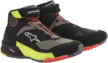 Zapatos ALPINESTARS CR-X Drystar - Negro/Rojo/Amarillo Fluorescente - EE. UU. 14 2611820153814 