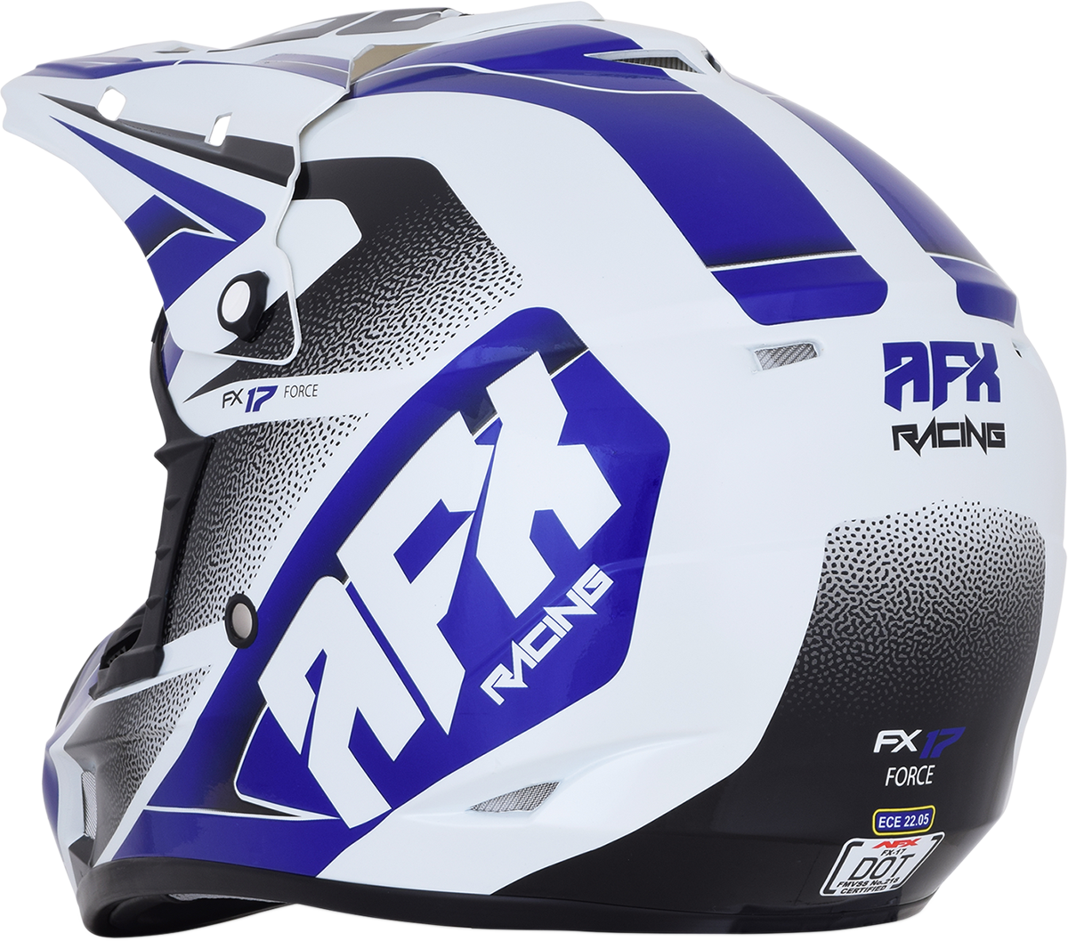 Casco AFX FX-17 - Force - Blanco perla/Azul - Pequeño 0110-5238