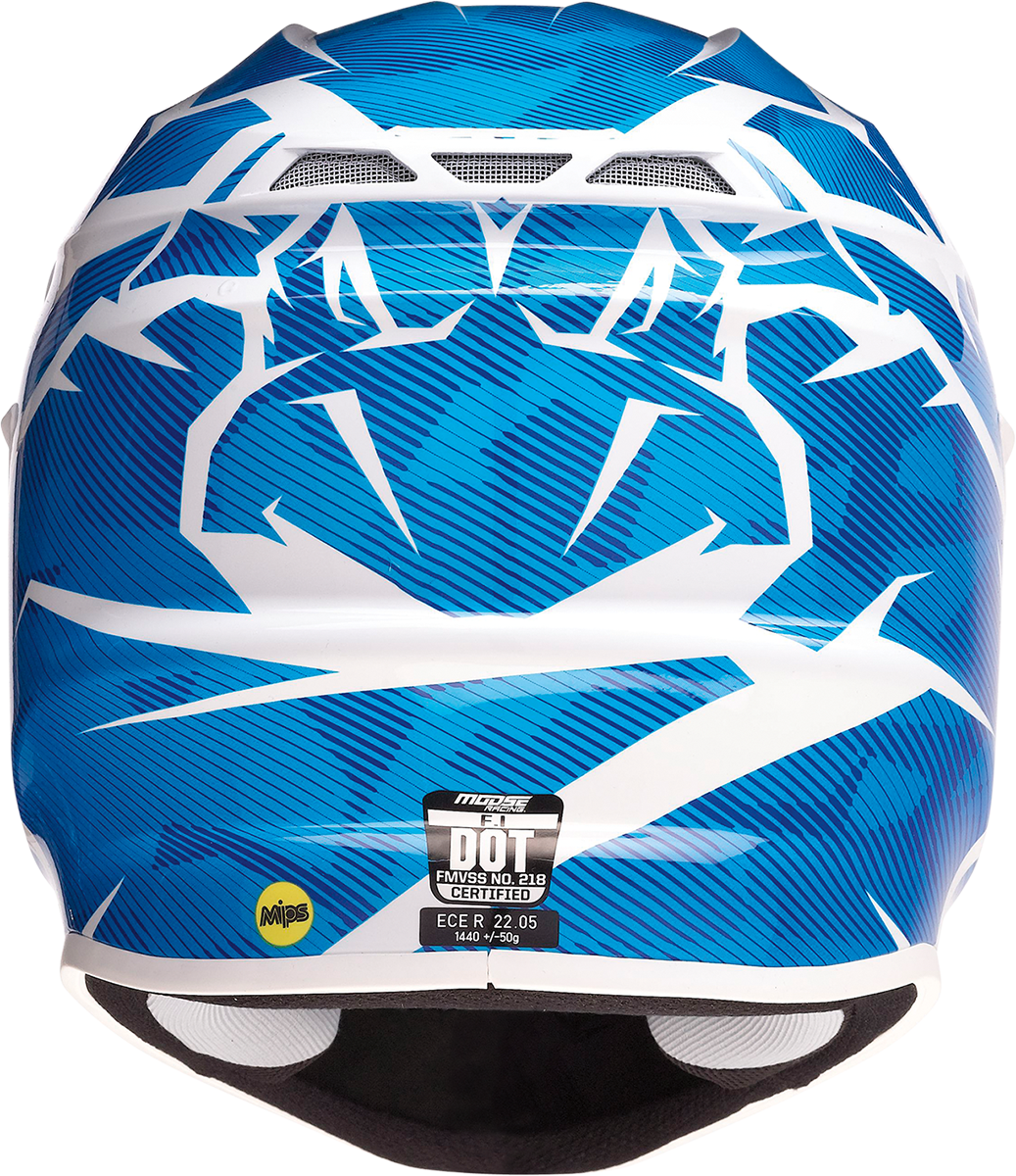 MOOSE RACING F.I. Helmet - Agroid Camo - MIPS® - Blue/White - Medium 0110-7768