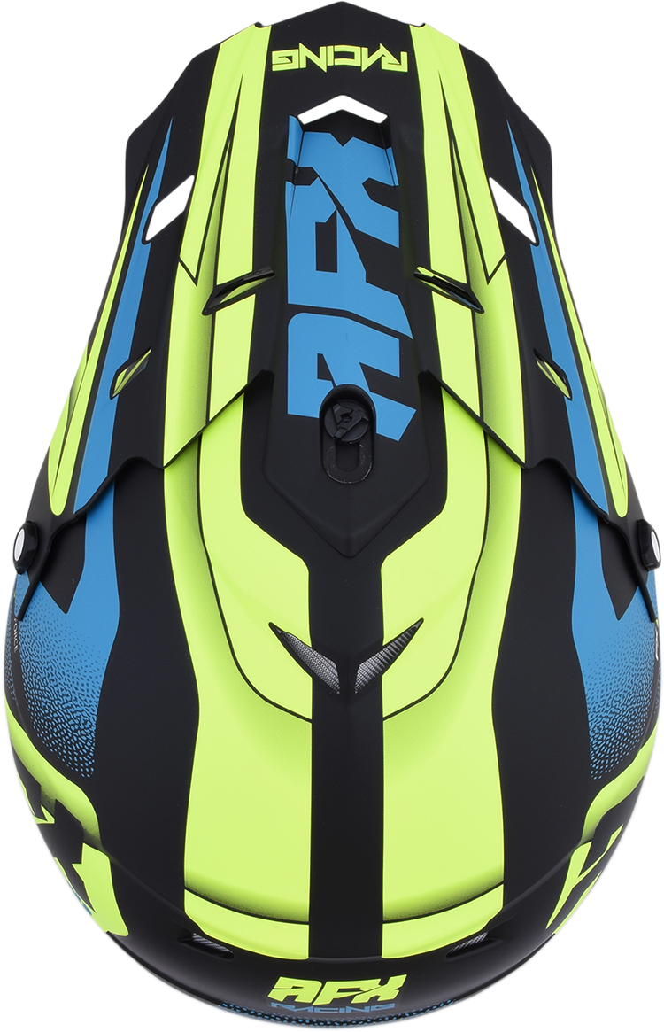 Casco AFX FX-17 - Force - Negro mate/Verde/Azul - Grande 0110-5216