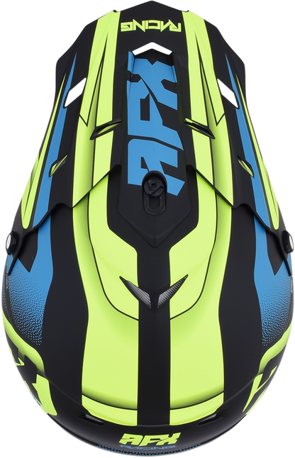 Casco AFX FX-17 - Force - Negro mate/Verde/Azul - Grande 0110-5216