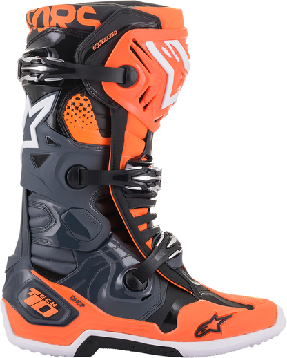 ALPINESTARS Tech 10 Boots - Fluorescent Orange/Cool Gray - US 10 2010020-9040-10