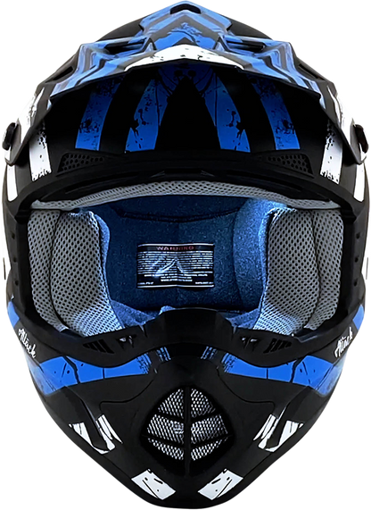 AFX FX-17 Helmet - Attack - Matte Blue/Black - 2XL 0110-7165