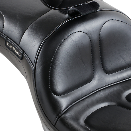 LE PERA Maverick Seat - With Backrest - Stitched - Black - FXD '06-'17 LK-970BR