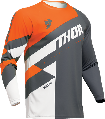 THOR Sector Checker Jersey - Charcoal/Orange - Small 2910-7587