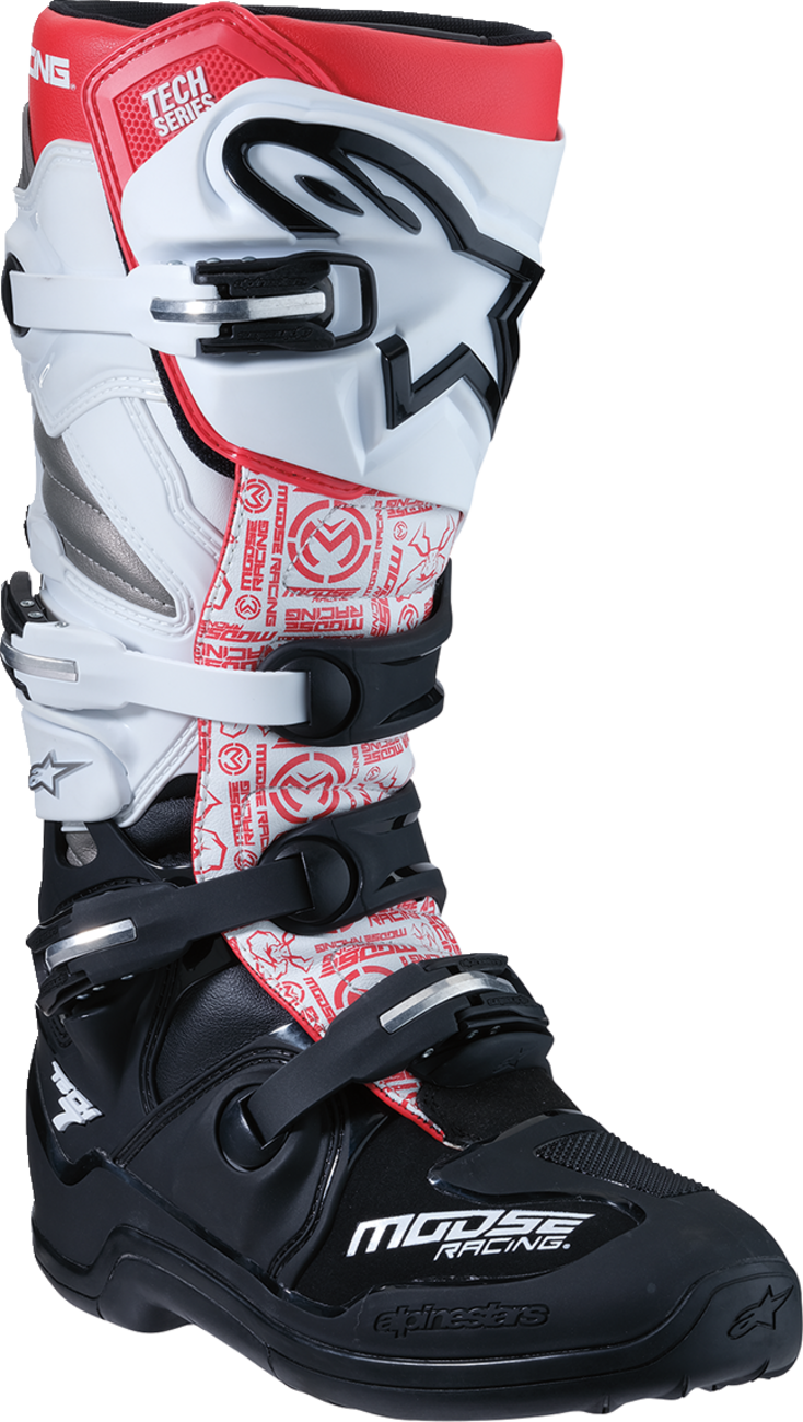 MOOSE RACING Tech 7 Boots - Black/White/Red - US 8 0212024-1225-8