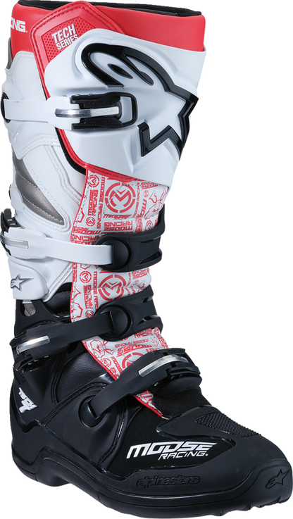 MOOSE RACING Tech 7 Boots - Black/White/Red - US 8 0212024-1225-8