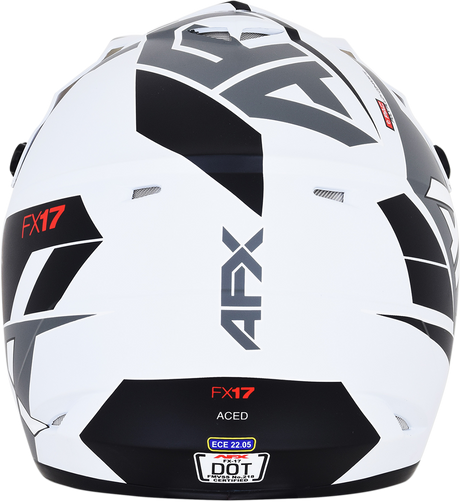 AFX FX-17 Helmet - Aced - Matte White/White - Medium 0110-6495