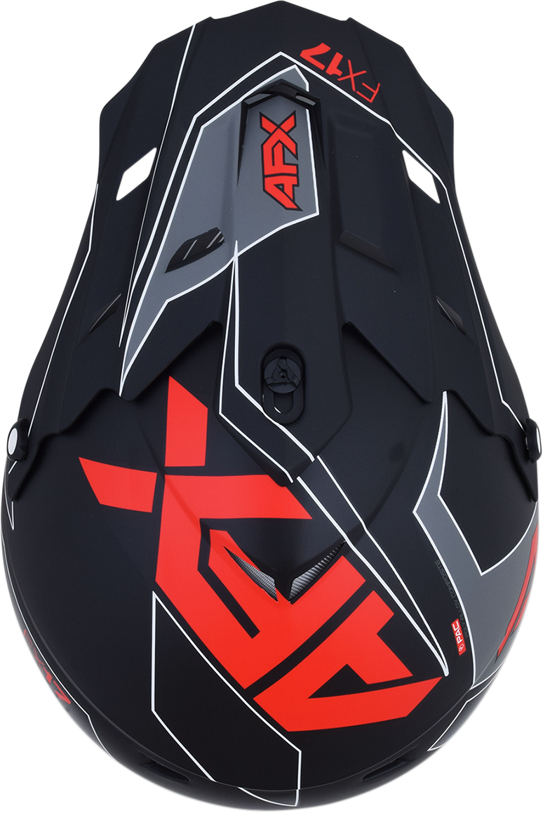 AFX FX-17 Helmet - Aced - Matte Black/Red - XL 0110-6487