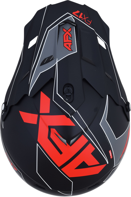 AFX FX-17 Helmet - Aced - Matte Black/Red - XL 0110-6487