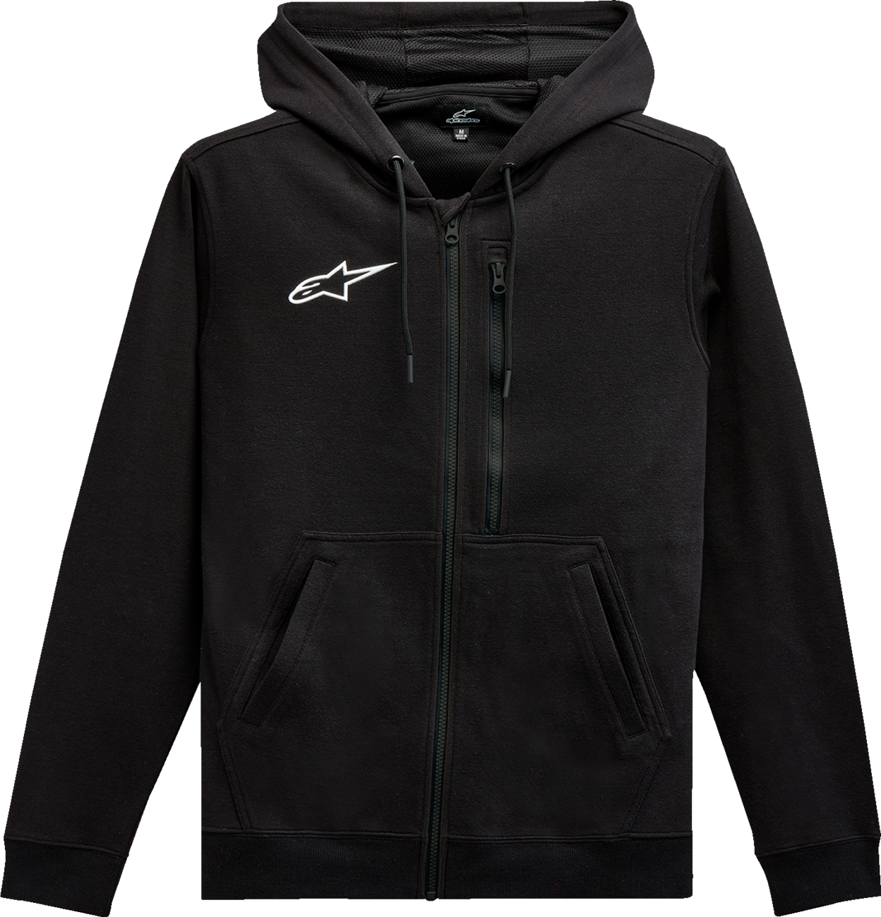 ALPINESTARS Asymmetrical Zip-up Hoodie - Black - Large 12135103010L