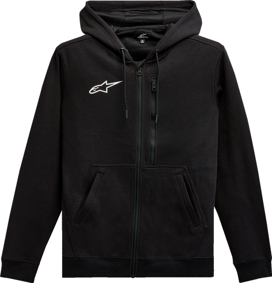 ALPINESTARS Sudadera con capucha asimétrica y cremallera - Negro - Grande 12135103010L 