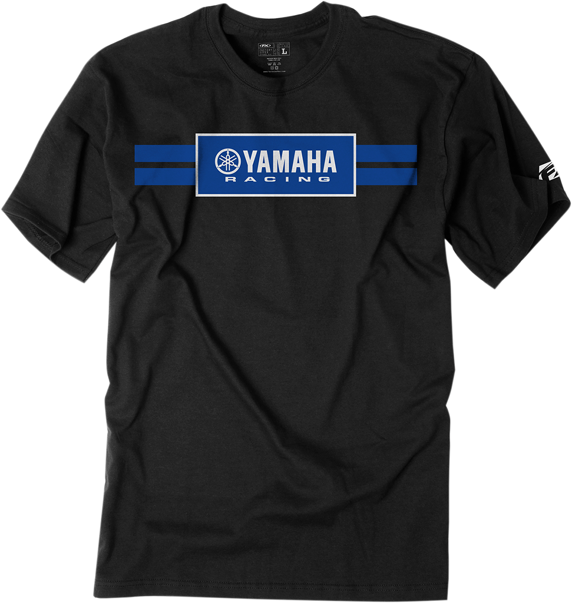 FACTORY EFFEX Camiseta Yamaha Racing Stripe - Negro - Grande 19-87204 