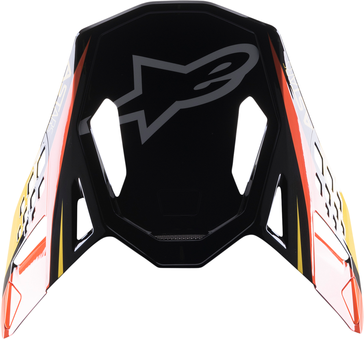 ALPINESTARS Supertech M10 Visor - Meta 2 - Gloss Black/Yellow/Orange 8981122-1549