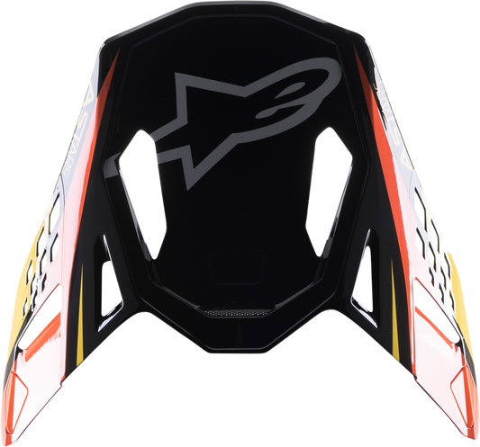 ALPINESTARS Supertech M10 Visor - Meta 2 - Gloss Black/Yellow/Orange 8981122-1549