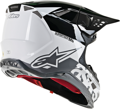 ALPINESTARS Supertech M8 Helmet - Radium - MIPS - White/Black/Mid Gray Glossy - Large 8301519-2182-LG