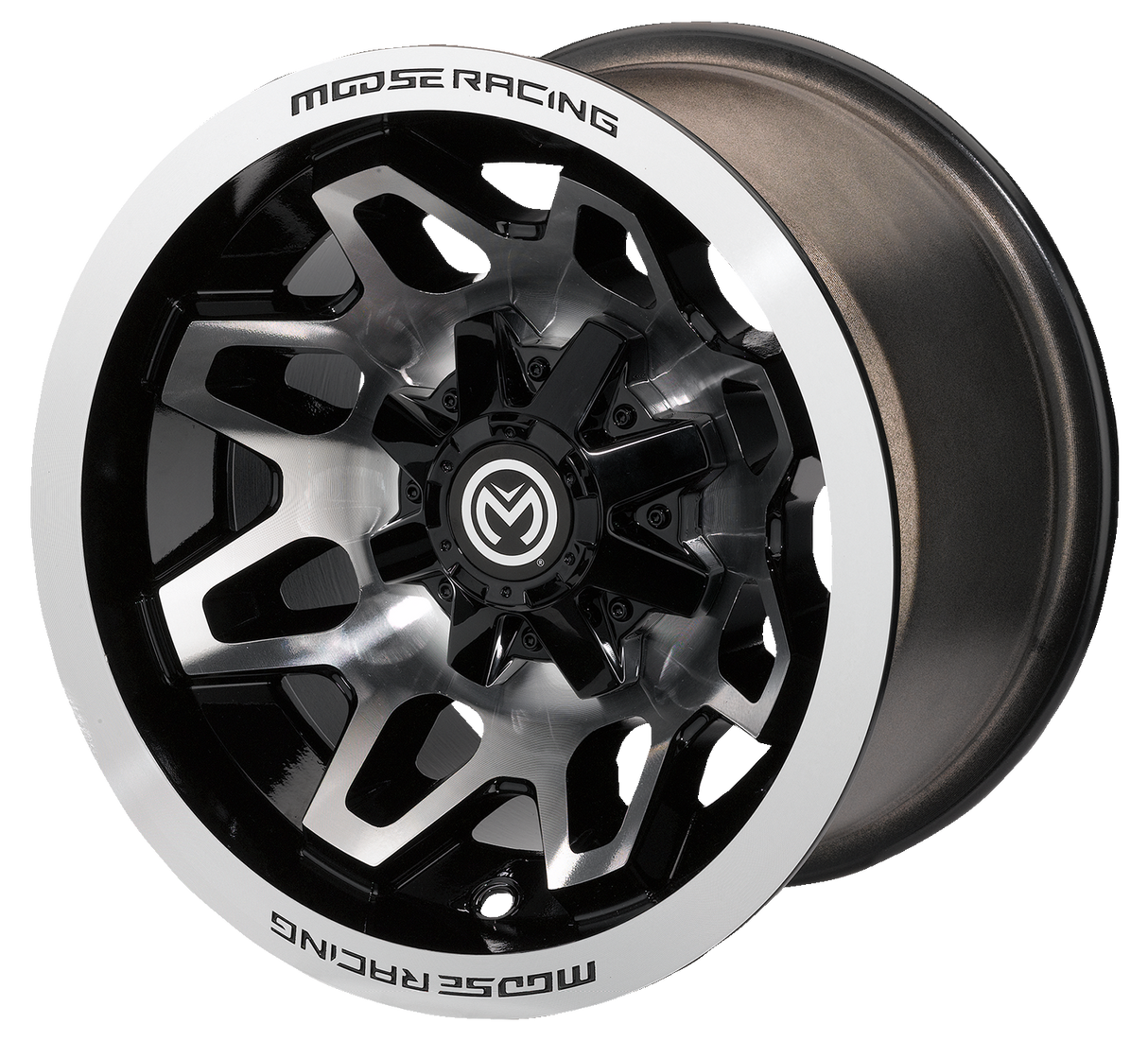 MOOSE UTILITY Wheel - 416X - Front/Rear - Machined Black - 14x7 - 4/156 - 4+3 416M147156GBMF4