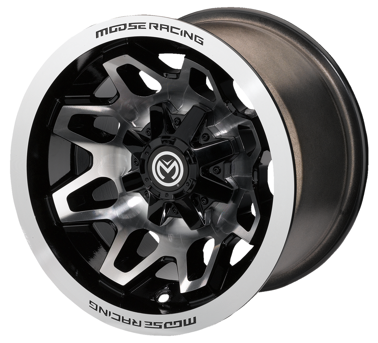 MOOSE UTILITY Wheel - 416X - Front - Machined Black - 12x7 - 4/136 - 4+3 416M127136GBMF4