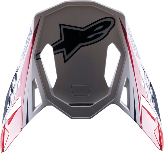 Visera ALPINESTARS Supertech M10 - Meta 2 - Blanco brillante/Rojo/Azul 8981122-2378 