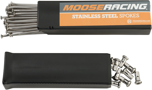 MOOSE RACING Spoke Set - Stainless Steel - Rear - 19" 1-22-409-S