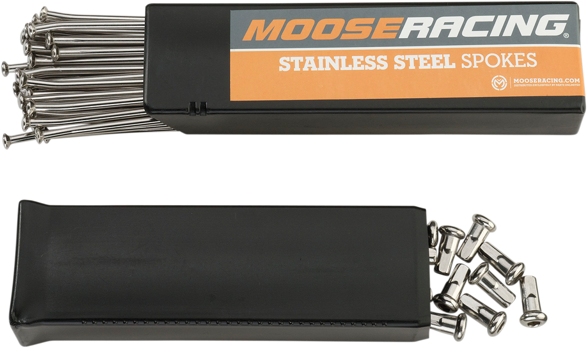 MOOSE RACING Spoke Set - Stainless Steel - Rear - 19" 1-22-409-S