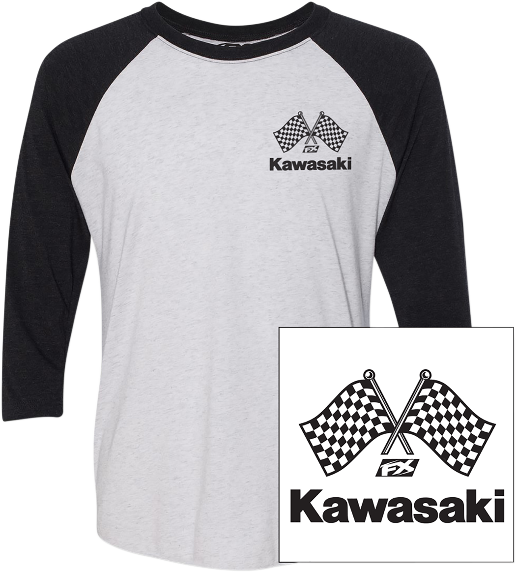 FACTORY EFFEX Kawasaki Finish Line Camiseta de béisbol - Blanco/Negro - XL 23-87126 