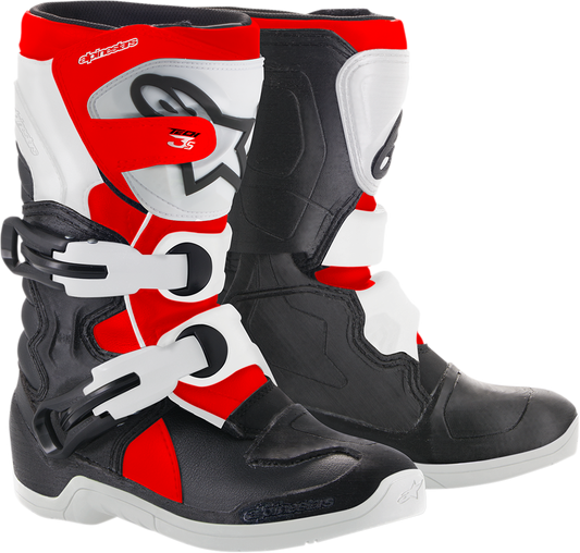 Botas ALPINESTARS Youth Tech 3S - Negro/Blanco/Rojo - US 11 2014518-1231-11