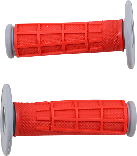 MOOSE RACING Grips - Compound - Half-Waffle - Red 1MG2315-REM