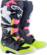 ALPINESTARS Tech 7 Boots - Black/Pink/White/Yellow - US 12 2012014-9076-12